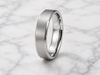 4mm Brushed Gold Wedding Band in solid gold, view 7