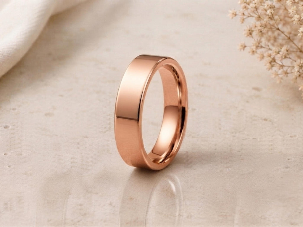 6mm Smooth Wedding Band – Comfort Fit in solid gold, view 5