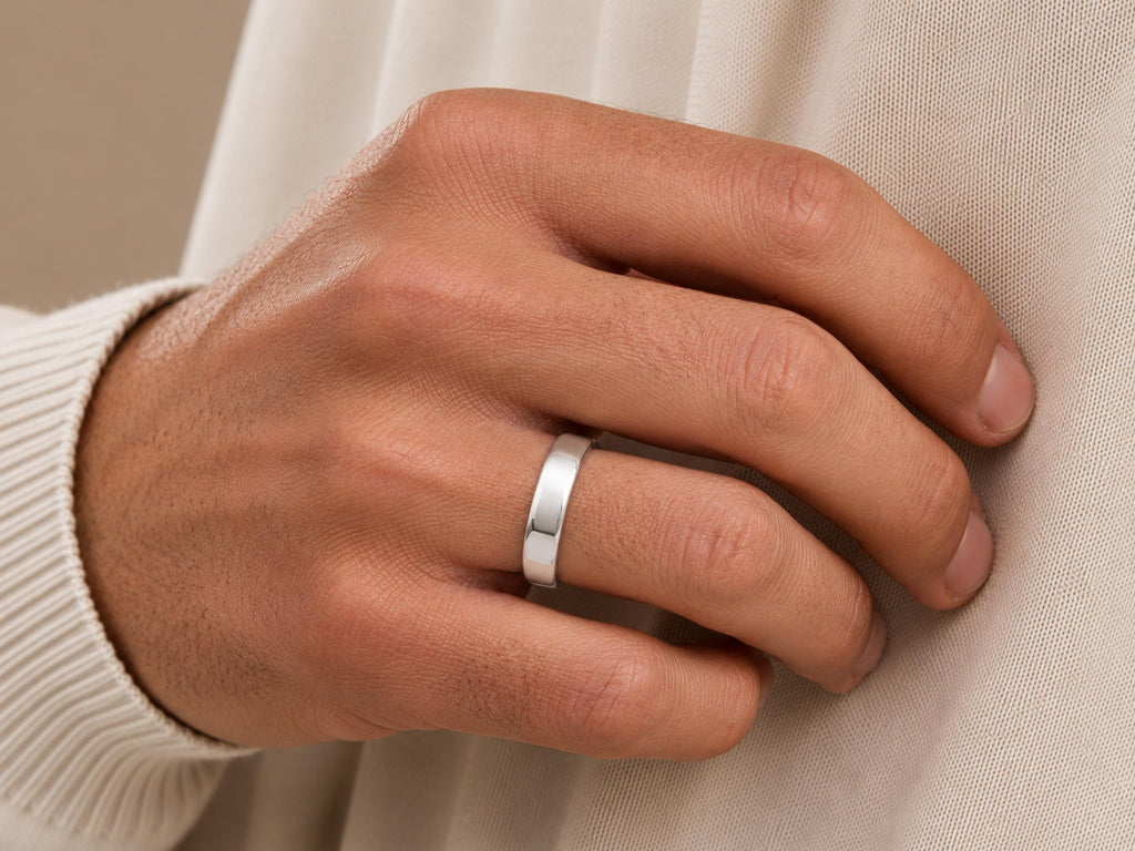 6mm Smooth Wedding Band – Comfort Fit in solid gold, view 9