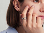 Twisted Duo Ring Set – Smooth and Twist Bands in solid gold, view 8