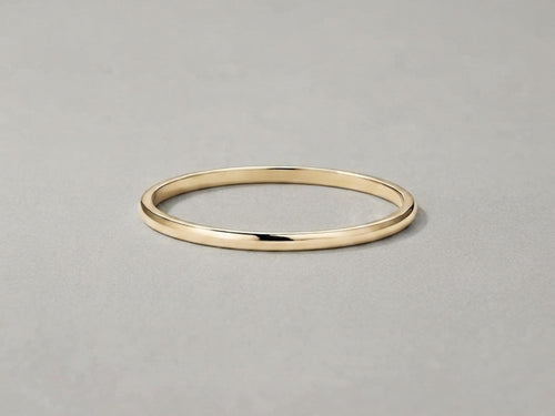 1mm Thin Stacking Ring – Dainty Band in solid gold