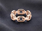 Chunky Chain Link Ring – 6.5mm in solid gold, view 3