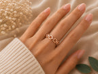 Chunky Chain Link Ring – 6.5mm in solid gold, view 6