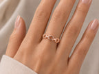 Chunky Chain Link Ring – 6.5mm in solid gold, view 9