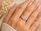 Lab-Grown Diamond Cluster Ring – 7mm Top in solid gold, view 2