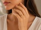 Double Wave Crossover Ring – 5mm in solid gold, view 4