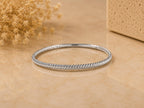 Twisted Rope Ring – 1.3mm Stacking Band in solid gold, view 2