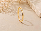 2mm Smooth Gold Band – Minimalist Wedding Ring in solid gold, view 6