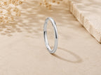 2mm Smooth Gold Band – Minimalist Wedding Ring in solid gold, view 4