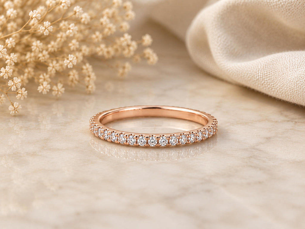 Lab-Grown Diamond Eternity Band – 1.7mm in solid gold, view 3