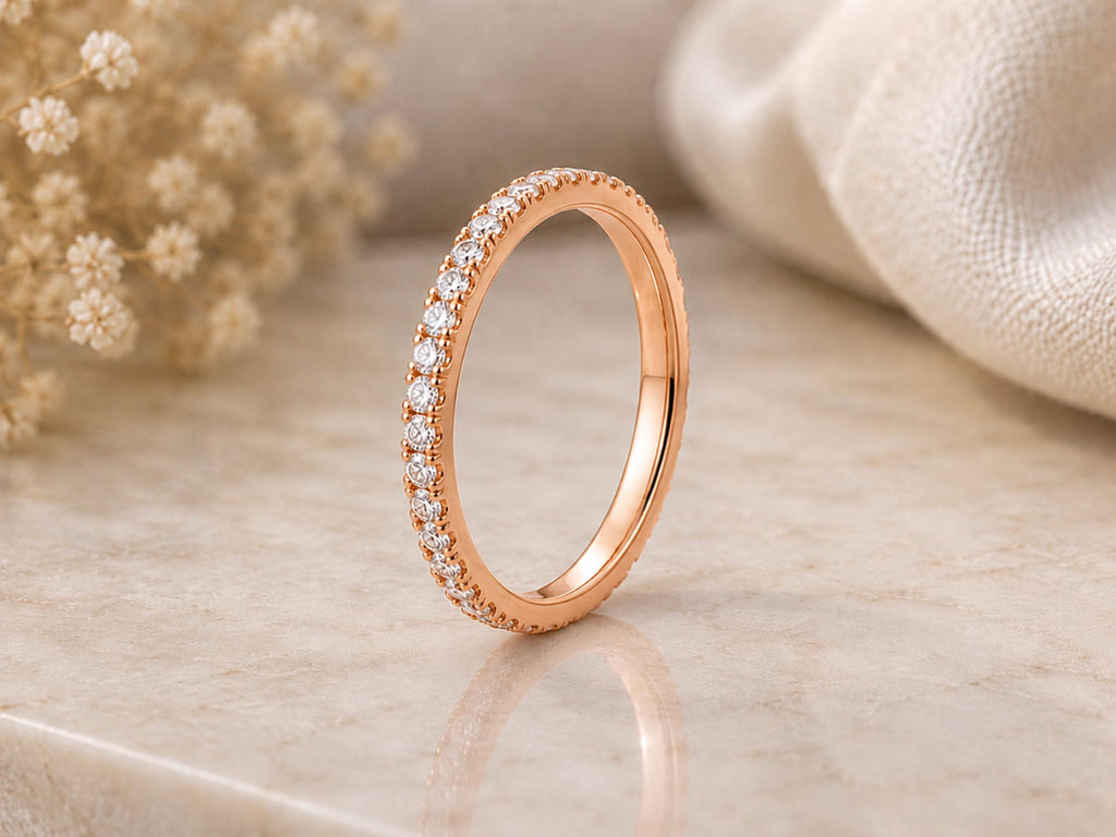 Lab-Grown Diamond Eternity Band – 1.7mm in solid gold, view 6