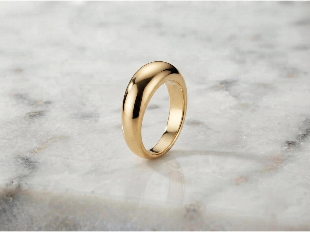 Classic Gold Dome Ring – 6.2mm in solid gold, view 4
