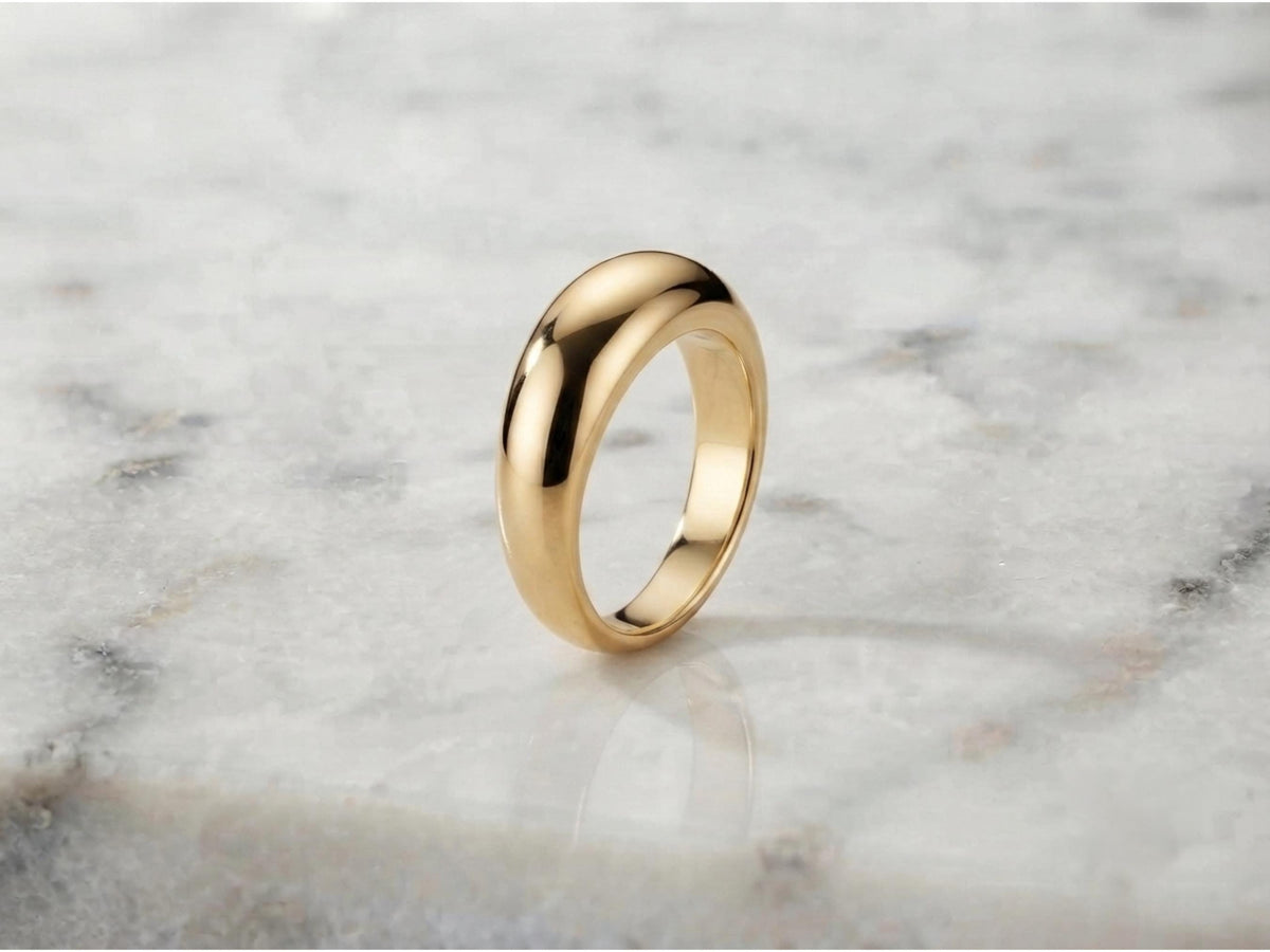 Classic Gold Dome Ring – 6.2mm in solid gold, view 4