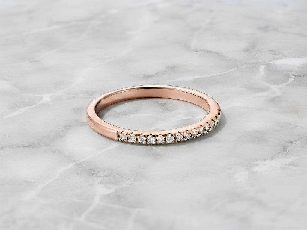 Lab-Grown Diamond Stacking Ring – 1.3mm in solid gold, view 3