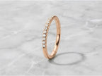 Lab-Grown Diamond Stacking Ring – 1.3mm in solid gold, view 4