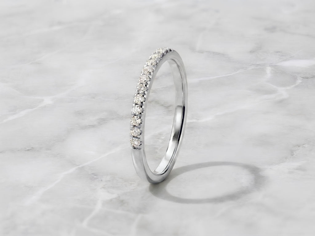 Lab-Grown Diamond Stacking Ring – 1.3mm in solid gold, view 6