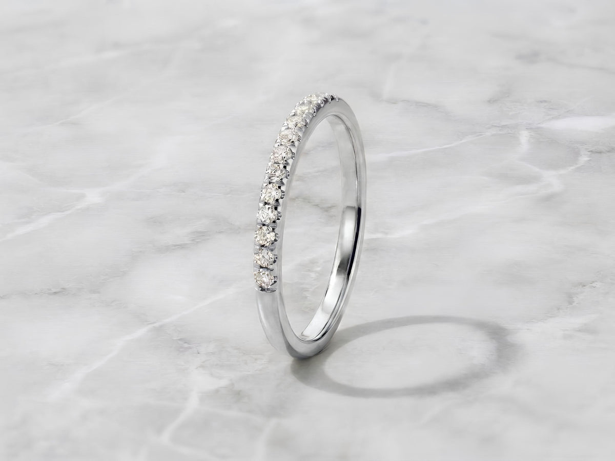 Lab-Grown Diamond Stacking Ring – 1.3mm in solid gold, view 6