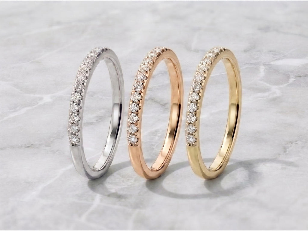 Lab-Grown Diamond Stacking Ring – 1.3mm in solid gold, view 7