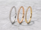 Lab-Grown Diamond Stacking Ring – 1.3mm in solid gold, view 7