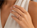 Fluted Bold Gold Ring – 9.35mm Wide Band in solid gold, view 10