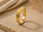 Slim Rectangular Signet Ring – 6mm Top in solid gold, view 6