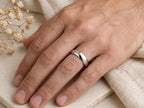 4mm Curved Wedding Band – Nesting Contour Ring in solid gold, view 6