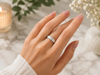 4mm Brushed Gold Wedding Band in solid gold, view 6