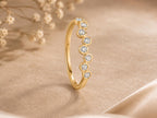 Scattered Bezel Lab-Grown Diamond Ring in solid gold, view 4