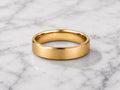 4mm Brushed Gold Wedding Band in solid gold