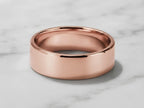6mm Smooth Wedding Band – Comfort Fit in solid gold, view 3