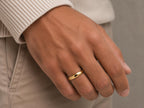6mm Domed Wide Band – Classic Fit in solid gold, view 9