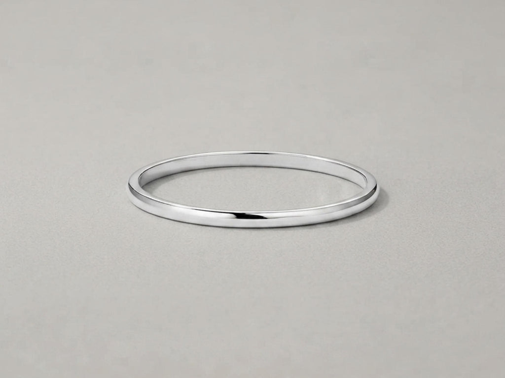 1mm Thin Stacking Ring – Dainty Band in solid gold, view 2