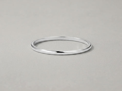 1mm Thin Stacking Ring – Dainty Band in solid gold, view 2