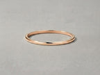 1mm Thin Stacking Ring – Dainty Band in solid gold, view 3