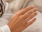 1mm Thin Stacking Ring – Dainty Band in solid gold, view 7