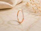 Pavé Lab-Grown Diamond Bar Ring – 1.5mm in solid gold, view 4