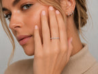 Pavé Lab-Grown Diamond Bar Ring – 1.5mm in solid gold, view 8