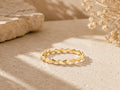Faceted Zigzag Stacking Band – 2.5mm in solid gold