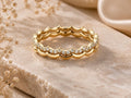 Scalloped Stacking Ring Set – 2 Rings in solid gold