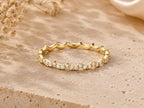 Scalloped Stacking Ring Set – 2 Rings in solid gold, view 8