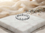 Bubble and Scallop Ring Set – 6.2mm in solid gold, view 5