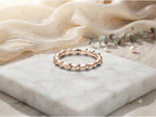 Bubble and Scallop Ring Set – 6.2mm in solid gold, view 6