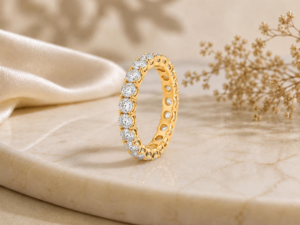 Lab-Grown Diamond Eternity Band – 3.1mm in solid gold, view 7