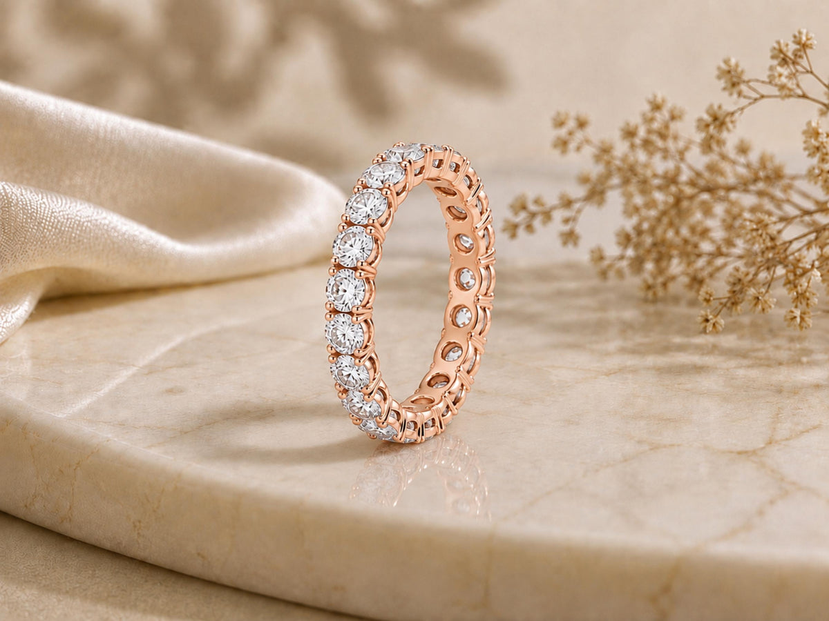 Lab-Grown Diamond Eternity Band – 3.1mm in solid gold, view 9