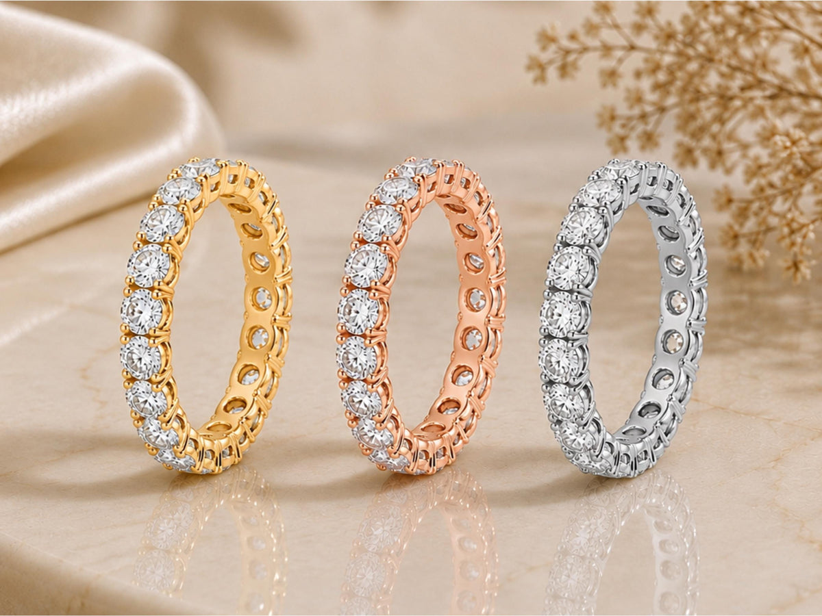 Lab-Grown Diamond Eternity Band – 3.1mm in solid gold, view 10