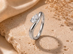 Wave Pear Lab-Grown Diamond Ring – 3.4mm in solid gold, view 5