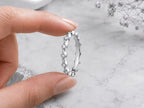 Scalloped Crown Stacking Ring – 2.8mm in solid gold, view 9