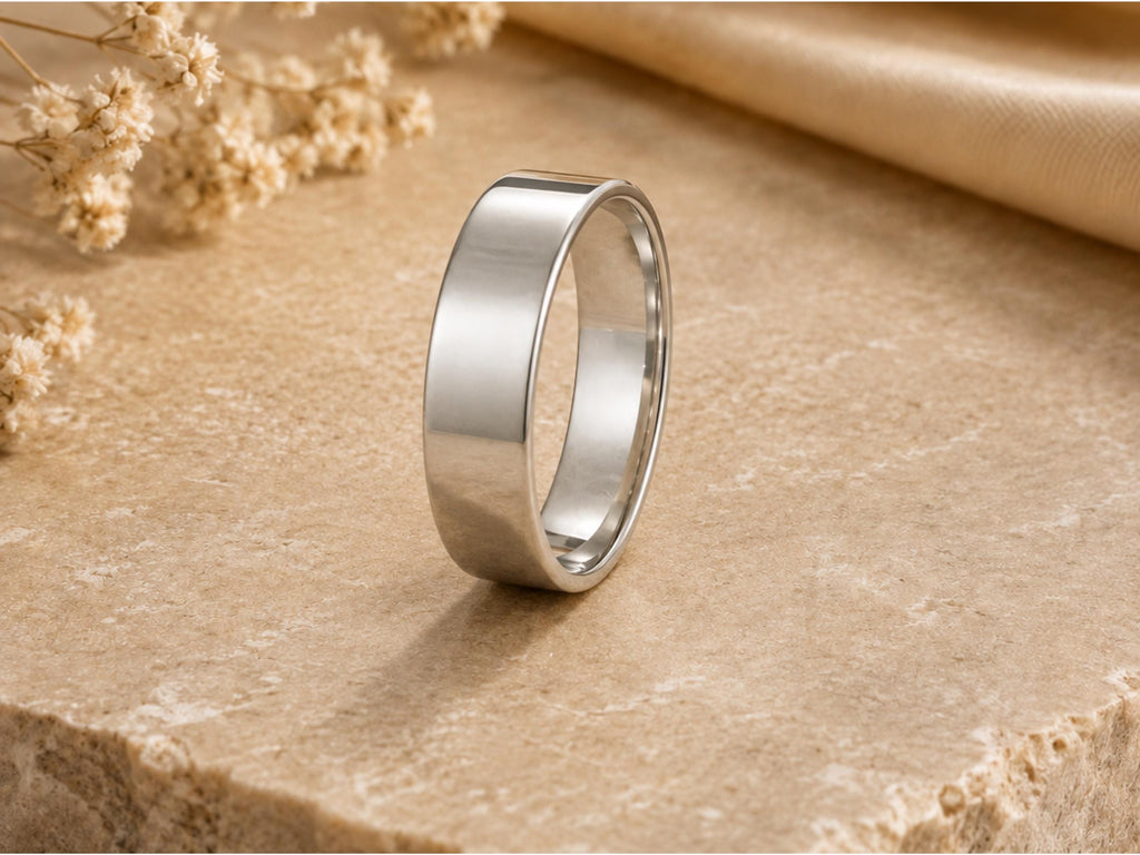 Plain Wide Gold Band – 5.8mm in solid gold, view 4