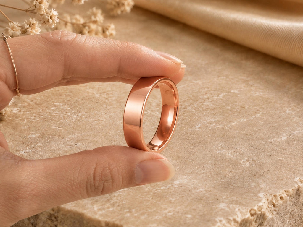 Plain Wide Gold Band – 5.8mm in solid gold, view 10