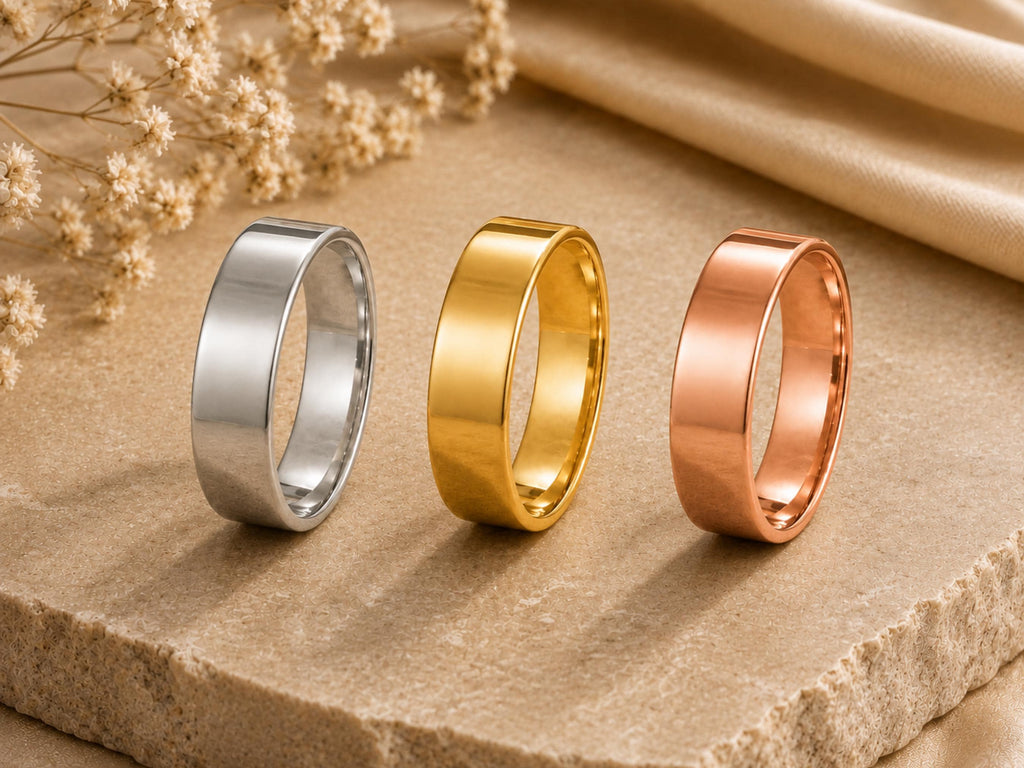 Plain Wide Gold Band – 5.8mm in solid gold, view 7